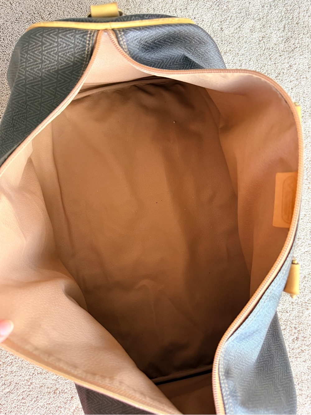 Brown & Tan Leather-Trim Weekender Bag - Mario Valentino - Picture 5 of 11